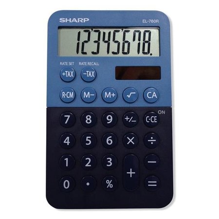 SHARP ELECTRONICS Sharp Electronics SHREL760RBBL Handheld Calculator Desktop; Blue EL760RBBL